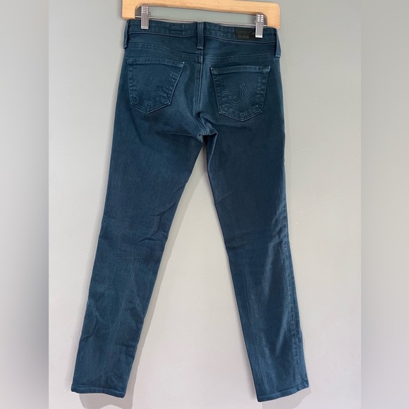 AG ADRIANO GOLDSCHMIED THE STILT CIGARETTE Women 25R TEAL JEANS Made In USA - Picture 3 of 8
